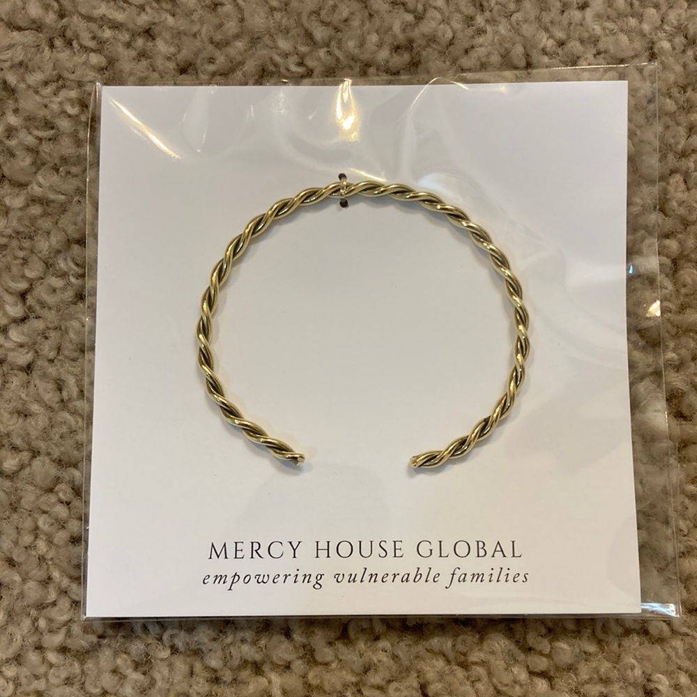 Brass braided bracelet adjustable NWT